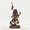 Unframed back view of Tibetan Vajravarahi Statue showing base details.