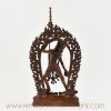 Back view of Tibetan Vajrayogini Statue with oxidation finish and detailed metalwork