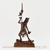 Close-up back view of Tibetan Vajrayogini Statue without frame showing detailed carvings