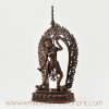 Tibetan Vajrayogini Statue left side view featuring intricate copper alloy carvings