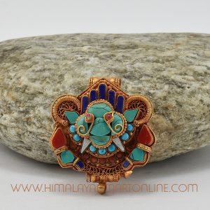 Handcrafted Chhepu Face Ghau prayer box pendant necklace