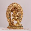 Right-side view of the Black Dzambala statue showing detailed craftsmanship of the wealth deity.