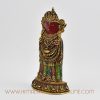 Rato Machhendranath Statue – Left Side View, Handcrafted Gold Gilded Sculpture