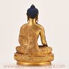 Back view of Handcrafted Lapis Buddha Statue – Shakyamuni Tibetan meditation sculpture