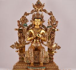 Maitreya Buddha Throne Statue
