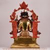 Maitreya Buddha Throne Statue – Back View of Intricate Throne Design