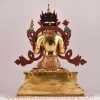 Maitreya Buddha Throne Statue – Back View Without Frame Showing Full Throne Detail
