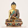 Handcrafted Shakyamuni Buddha Altar Statue front view, meditation art from Nepal
