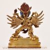 Back view of Tibetan Vajrakilaya lapis lazuli statue without frame