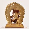 Back view of Tibetan Vajrapani Lapis Statue, showing handcrafted copper details and traditional design