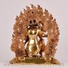 Vajrapani Statue Half-Kneeling back view displaying intricate carvings and sacred detailing