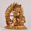 Vajrapani Statue Half-Kneeling right side view highlighting detailed craftsmanship and posture