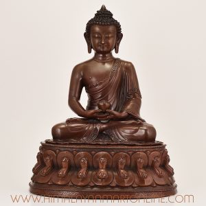 Collection of handmade Buddha statues from Nepal in copper alloy