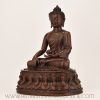 Left side view of Nepal handcrafted Shakyamuni Buddha copper statue