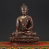 Shakyamuni Buddha Idol handcrafted in Nepal, seated in meditation posture representing the light of supreme enlightenment.