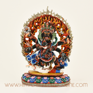 Wrathful Black Mahakala Statue